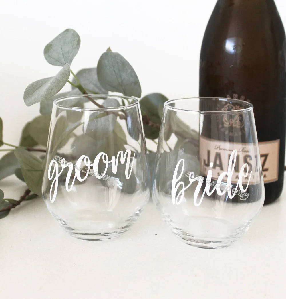 Bride and groom name wedding Party Sticker drinking wine Crystal stemless wine glass sticker toasting guest decor decal EB005
Bride and groom name wedding Party Sticker drinking wine Crystal stemless wine glass sticker toasting guest decor decal EB005
