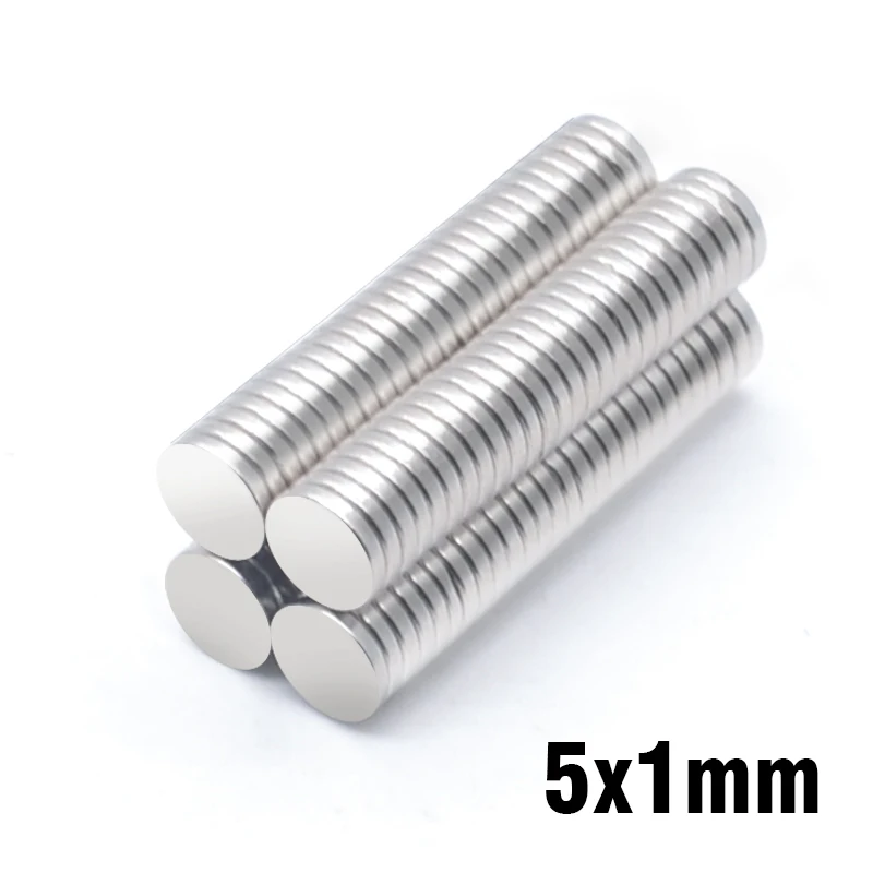 

100Pcs 5x1mm N35 Neodymium Magnet Disc Permanent NdFeB Small Round Super Powerful Magnetic Magnets Craft 5mm x 1mm