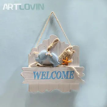 Mediterranean Nautical Style Wood Plaques Home Decor Hanging Door Plates Decorative Sea Welcome Signs White & Blue
Mediterranean Nautical Style Wood Plaques Home Decor Hanging Door Plates Decorative Sea Welcome Signs White & Blue