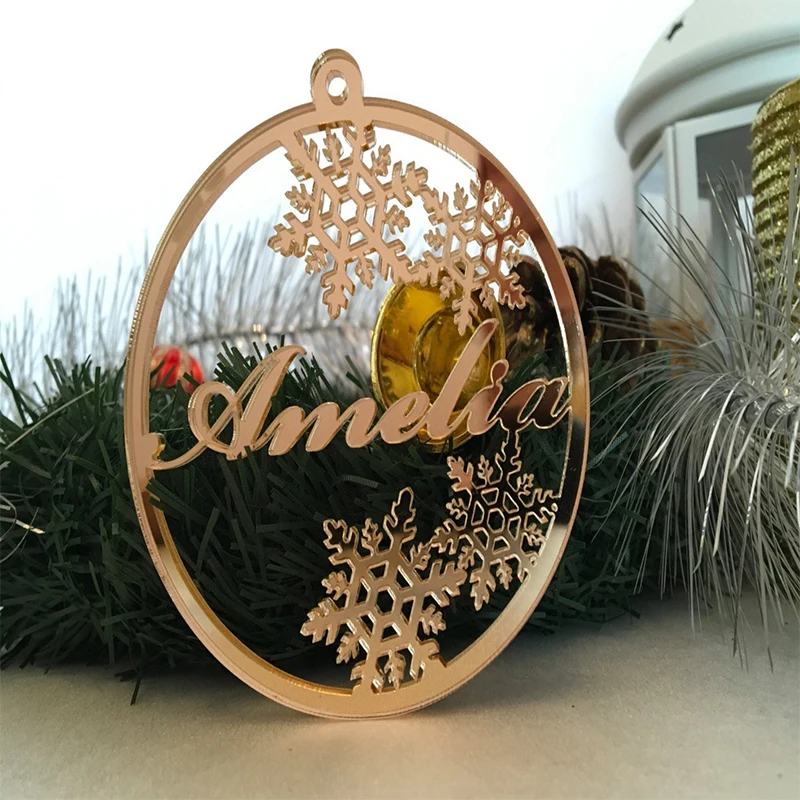 Personalized Christmas Name Tags Gift for kids Customized Xmas Bauble Name Tree Decorations snowflake Ornament Party Supply
Personalized Christmas Name Tags Gift for kids Customized Xmas Bauble Name Tree Decorations snowflake Ornament Party Supply