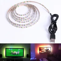 DC 5V USB LED strip SMD 3528 RGB Flexible Light Lamps LED Light TV Background Lighting Adhesive Tape 50CM 1M 2M 3M 4M 5M image