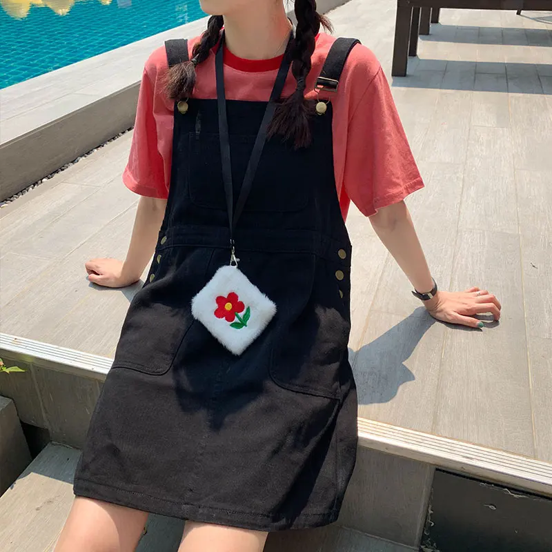 2 colors 2019 Denim Mini Overalls Dress Women Black Casual Streetwear student Summer Strap Short Dresses Vestidos(X1002)
2 colors 2019 Denim Mini Overalls Dress Women Black Casual Streetwear student Summer Strap Short Dresses Vestidos(X1002)