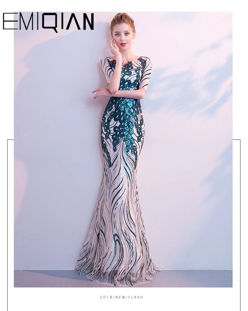 New arrival sexy party evening dresses Vestido de Festa Mermaid prom dress Robe De Soiree O-neck half sleeves sequin
New arrival sexy party evening dresses Vestido de Festa Mermaid prom dress Robe De Soiree O-neck half sleeves sequin