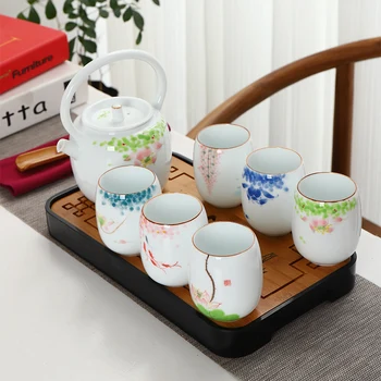 TANGPIN big capacity ceramic tea sets teapot tea cup porcelain handpainted chinese kung fu tea sets teaware sets drinkware
TANGPIN big capacity ceramic tea sets teapot tea cup porcelain handpainted chinese kung fu tea sets teaware sets drinkware