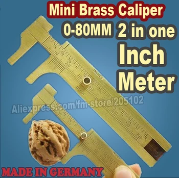 0-80mm Mini Brass Sliding Vernier Caliper Measuring Slide scale Tool Ruler made in Germany for TOOLS DIY work
0-80mm Mini Brass Sliding Vernier Caliper Measuring Slide scale Tool Ruler made in Germany for TOOLS DIY work