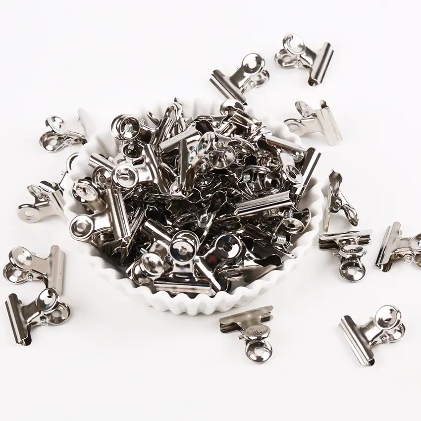 mini silver binder clips