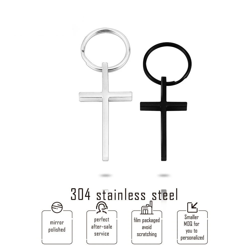 Keychain 304 Stainless Steel Cross Pendant Black Color Mirror Polish Key Rings/keyholder/key Fob/key Accessories Wholesale 10pcs
Keychain 304 Stainless Steel Cross Pendant Black Color Mirror Polish Key Rings/keyholder/key Fob/key Accessories Wholesale 10pcs