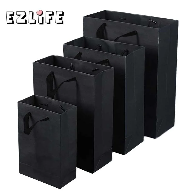 1Pcs Kraft Paper Gift Bag With Handle Black Color Wedding Birthday Party Gift Christmas New Year Shopping Package Bags
1Pcs Kraft Paper Gift Bag With Handle Black Color Wedding Birthday Party Gift Christmas New Year Shopping Package Bags