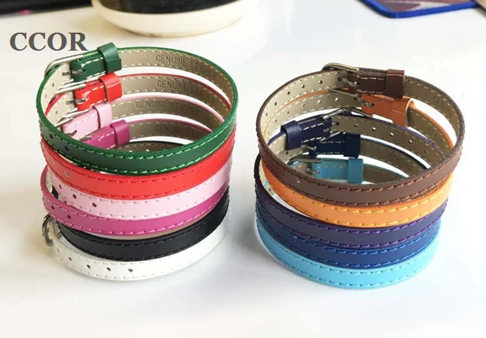 CCOR 10PCS 8*210MM Genuine Leather Wristband Bracelets DIY Accessory Fit 8mm Slide Letter /Slide Charms Slide Beads,SWD003
CCOR 10PCS 8*210MM Genuine Leather Wristband Bracelets DIY Accessory Fit 8mm Slide Letter /Slide Charms Slide Beads,SWD003