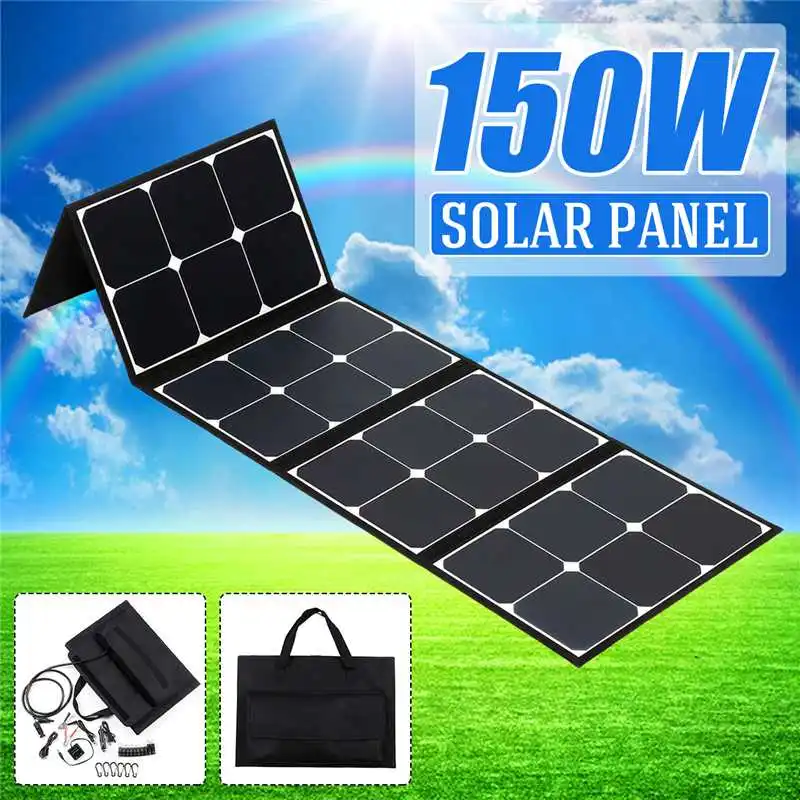 Foldble Solar Panel 150W 12V Flexible Solar Panel Dual USB Portable Solar Cell Set For Boats/Out-door Camping/Car/rv/Phone ect
Foldble Solar Panel 150W 12V Flexible Solar Panel Dual USB Portable Solar Cell Set For Boats/Out-door Camping/Car/rv/Phone ect