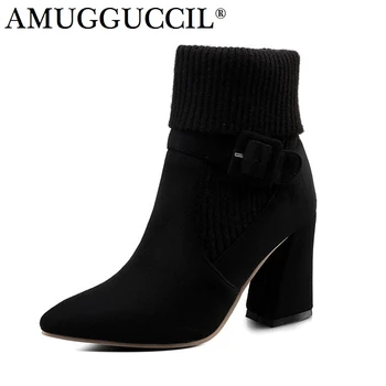 Plus Big Size 32-42 Black Apricot Buckle Fashion High Heel Female Girl Lady Winter Autumn Women Boots X1657
Plus Big Size 32-42 Black Apricot Buckle Fashion High Heel Female Girl Lady Winter Autumn Women Boots X1657