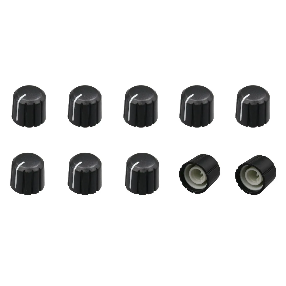 100Pcs 6mm Black Plastic Half Round Shaft D-Shaft Knob With White Indicator Line
100Pcs 6mm Black Plastic Half Round Shaft D-Shaft Knob With White Indicator Line