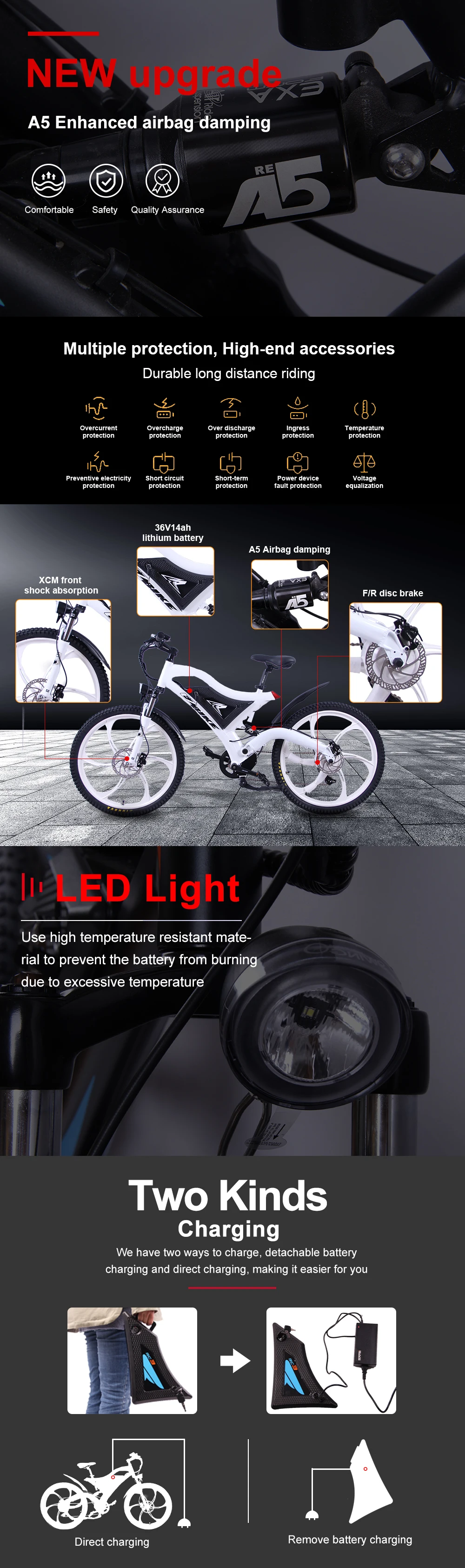 Sale EZBIKE Aluminum Alloy Frame Electric Bike 27 Speed 500W36v Mountain Bike High Quality Electric Mountain Bike Packaging ebike 14