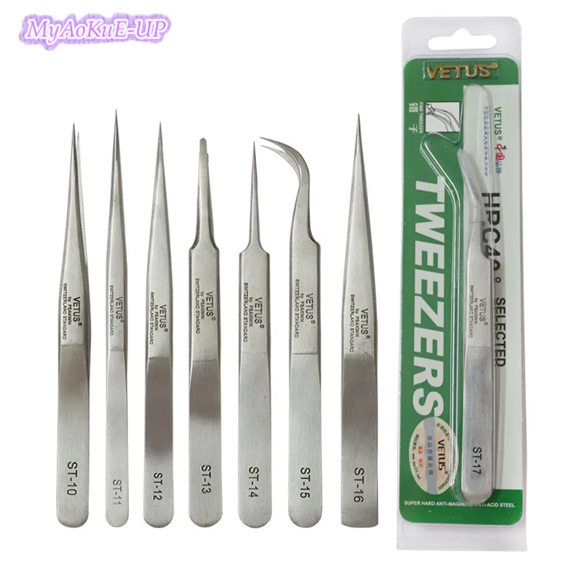 Original ST 5pcs vatus Tweezers Anti-static Tweezers for Eyelash Extensions Stainless Steel ST-10/11/12/13/14/15/16/17 Tweezers
Original ST 5pcs vatus Tweezers Anti-static Tweezers for Eyelash Extensions Stainless Steel ST-10/11/12/13/14/15/16/17 Tweezers