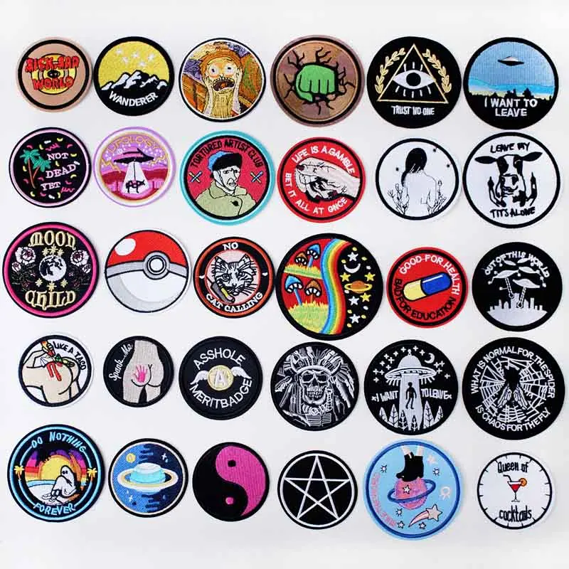 Round Circle Iron On Patches Badges for Sew Seam Tailoring Clothes Suits of Coat Jacket Trousers T-shirt Pants Ornament Apparel
Round Circle Iron On Patches Badges for Sew Seam Tailoring Clothes Suits of Coat Jacket Trousers T-shirt Pants Ornament Apparel