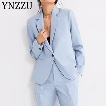 YNZZU Blue Color Suit Blazer Women 2019 Autumn Elegant Notched Collar Long Sleeve Office Lady Suit Coat Women Jacket femme AO985 
YNZZU Blue Color Suit Blazer Women 2019 Autumn Elegant Notched Collar Long Sleeve Office Lady Suit Coat Women Jacket femme AO985