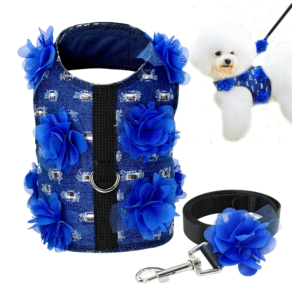 Didog Small Dog Harness and Leash set Jeans Dog Harness Pet Vest Chest Strap With Flower For Chihuahua Yorkies S M L
Didog Small Dog Harness and Leash set Jeans Dog Harness Pet Vest Chest Strap With Flower For Chihuahua Yorkies S M L