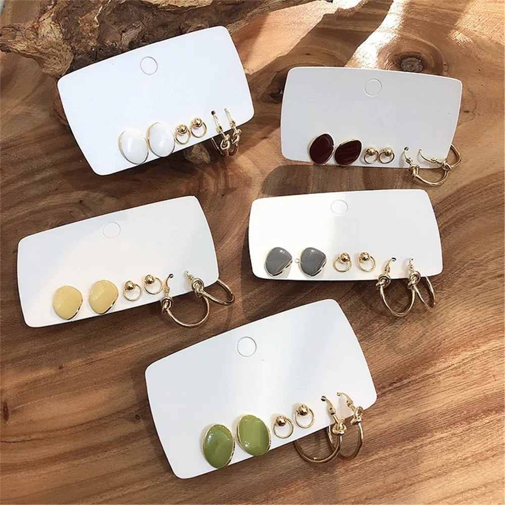 AOMU Simple Colorful Wild Drop Oil Knotted Metal Hollow Circle Stud Earrings for Women Birthday Gifts Party Jewelry Pendant 
AOMU Simple Colorful Wild Drop Oil Knotted Metal Hollow Circle Stud Earrings for Women Birthday Gifts Party Jewelry Pendant