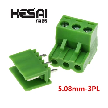 5.08mm Pitch Connector Screw Terminal Block Pin Header and Socket 3Pin PCB Electrical Universal Plug Right Angle 300V 10A 10Set
5.08mm Pitch Connector Screw Terminal Block Pin Header and Socket 3Pin PCB Electrical Universal Plug Right Angle 300V 10A 10Set