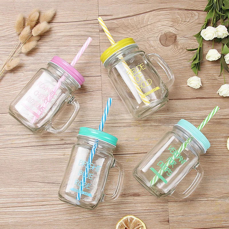Summer Style Letter Printing Glass Bottle Vintage Jar Juice Drinking Bottle with straw B-0001
Summer Style Letter Printing Glass Bottle Vintage Jar Juice Drinking Bottle with straw B-0001