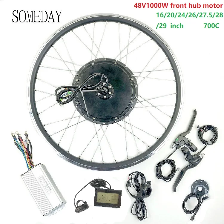 SOMEDAY 48V1000W Electric Bicycle Conversion Kit with KT LCD3 Display Ebike BLDC Front Wheel Hub Motor Wheel
SOMEDAY 48V1000W Electric Bicycle Conversion Kit with KT LCD3 Display Ebike BLDC Front Wheel Hub Motor Wheel