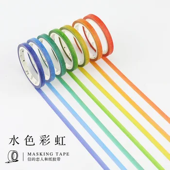 10 pcs/lot DIY Japanese Paper Decorative Adhesive Tape Cartoon Water color rainbow Washi Tape/Masking Tape Stickers
10 pcs/lot DIY Japanese Paper Decorative Adhesive Tape Cartoon Water color rainbow Washi Tape/Masking Tape Stickers