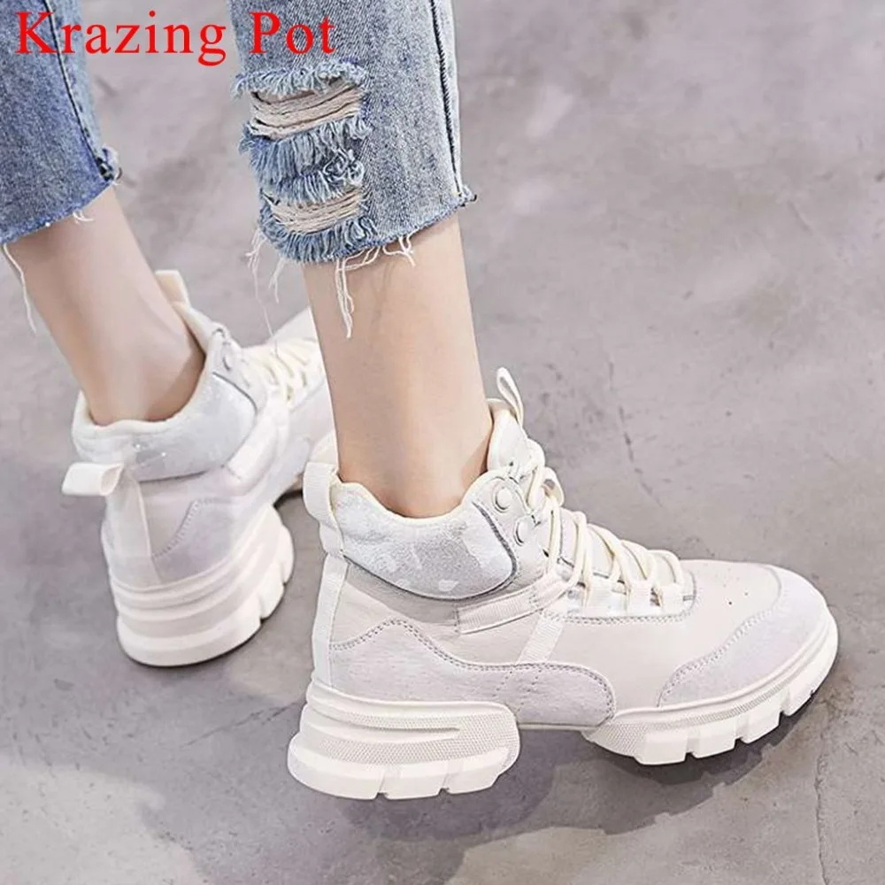 2019 genuine leather european superstars round toe med bottom platform lace up casual shoes winter keep warm ankle boots L6f1
2019 genuine leather european superstars round toe med bottom platform lace up casual shoes winter keep warm ankle boots L6f1