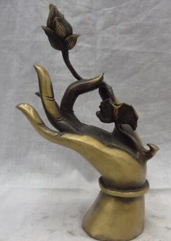 $old craft$ 8" Chinese Pure Bronze Buddhism Lotus Kwan-yin GuanYin Buddha Hand Statue Set
$old craft$ 8" Chinese Pure Bronze Buddhism Lotus Kwan-yin GuanYin Buddha Hand Statue Set