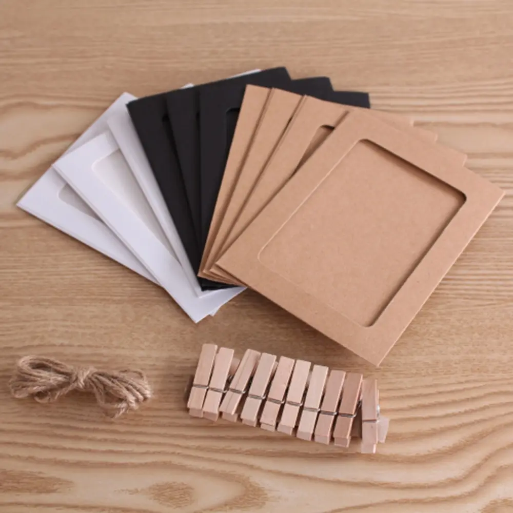 10Pcs/Set Vintage Kraft Paper Photo Frame Strings DIY Wall Picture Hanging Album Rope Clip Set Home Decoration
10Pcs/Set Vintage Kraft Paper Photo Frame Strings DIY Wall Picture Hanging Album Rope Clip Set Home Decoration