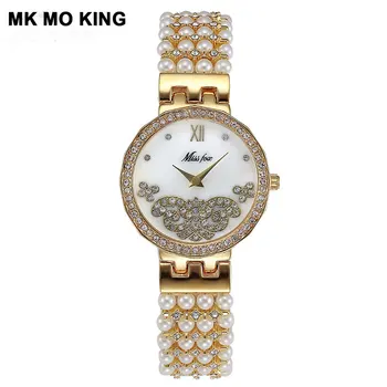 Luxury brand women's fine pearl quartz waterproof watch jewelry buckle rhinestone ladies fashion bracelet clock holiday gift
Luxury brand women's fine pearl quartz waterproof watch jewelry buckle rhinestone ladies fashion bracelet clock holiday gift