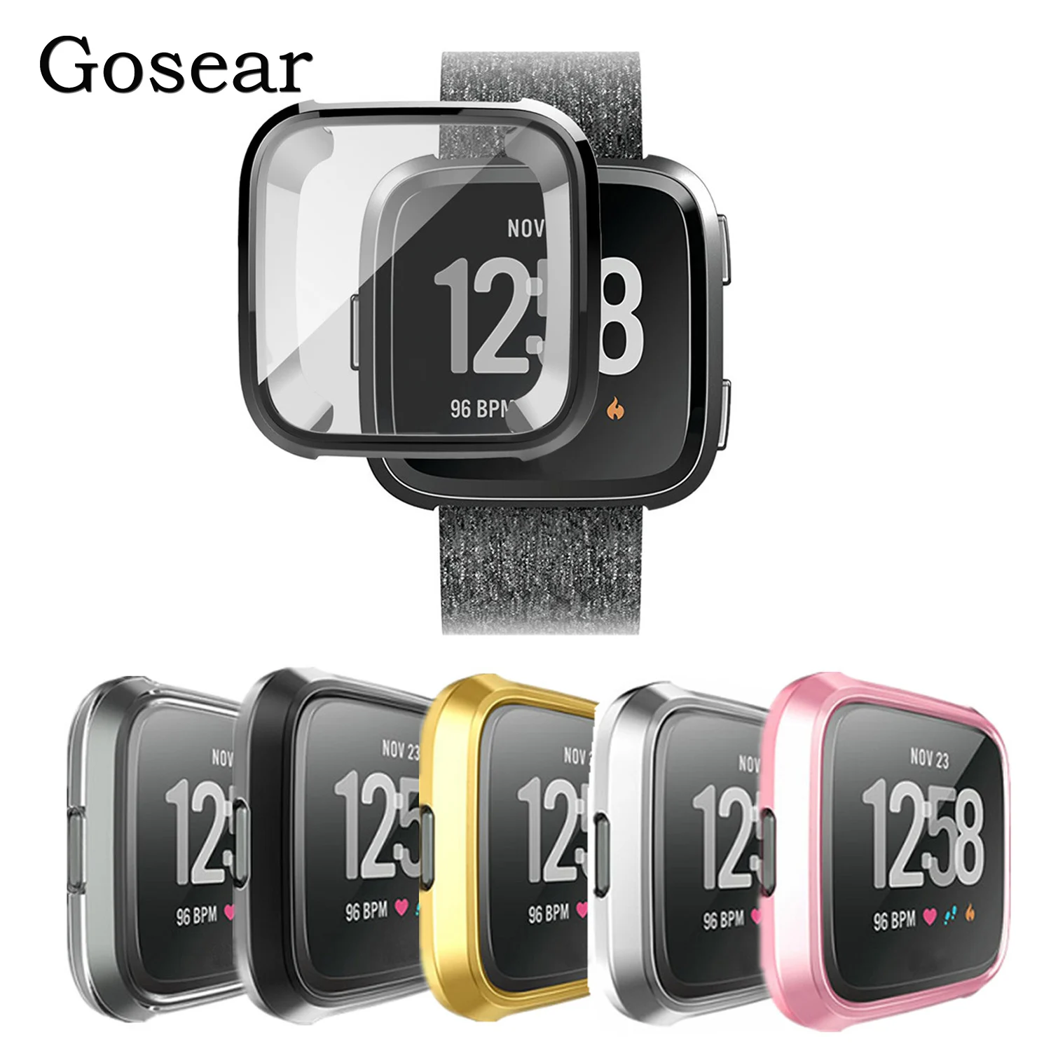 Gosear Full Protective Frame Scrape Resistant TPU Soft Case Cover Smart Watch Accessories for Fitbit Versa Fit Bit Smartwatch
Gosear Full Protective Frame Scrape Resistant TPU Soft Case Cover Smart Watch Accessories for Fitbit Versa Fit Bit Smartwatch