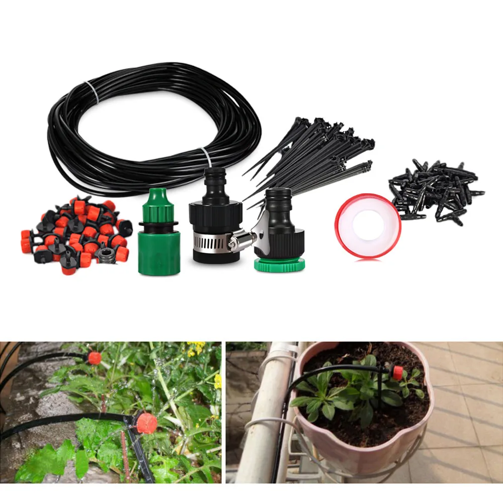 25m Hose 30 Dripper Drip Irrigation System DIY Automatic Watering Kits Micro Drip Garden Watering Systems Adjustable Dripper
25m Hose 30 Dripper Drip Irrigation System DIY Automatic Watering Kits Micro Drip Garden Watering Systems Adjustable Dripper