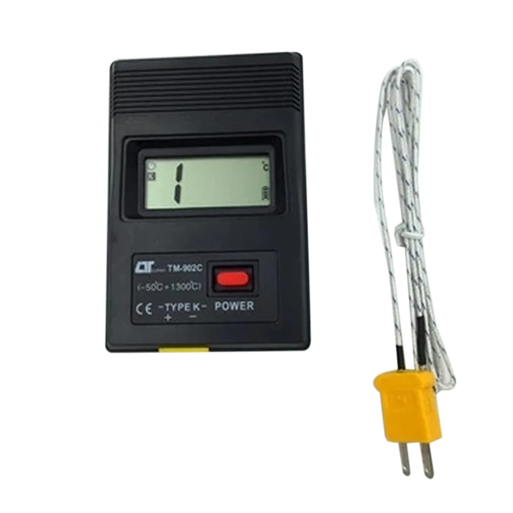 1PC -50C to 1300C Temperature Meter TM902C Digital K Type Thermometer Sensor + Thermocouple Probe detector
1PC -50C to 1300C Temperature Meter TM902C Digital K Type Thermometer Sensor + Thermocouple Probe detector