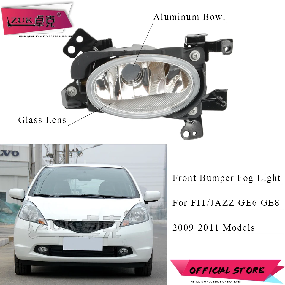 ZUK Front Bumper Fog Light Fog Lamp Foglights For HONDA FIT JAZZ 2009 2010 2011 GE6 GE8 Driving Lamp 33951-TG5-H01 33901-TG5-H01
ZUK Front Bumper Fog Light Fog Lamp Foglights For HONDA FIT JAZZ 2009 2010 2011 GE6 GE8 Driving Lamp 33951-TG5-H01 33901-TG5-H01