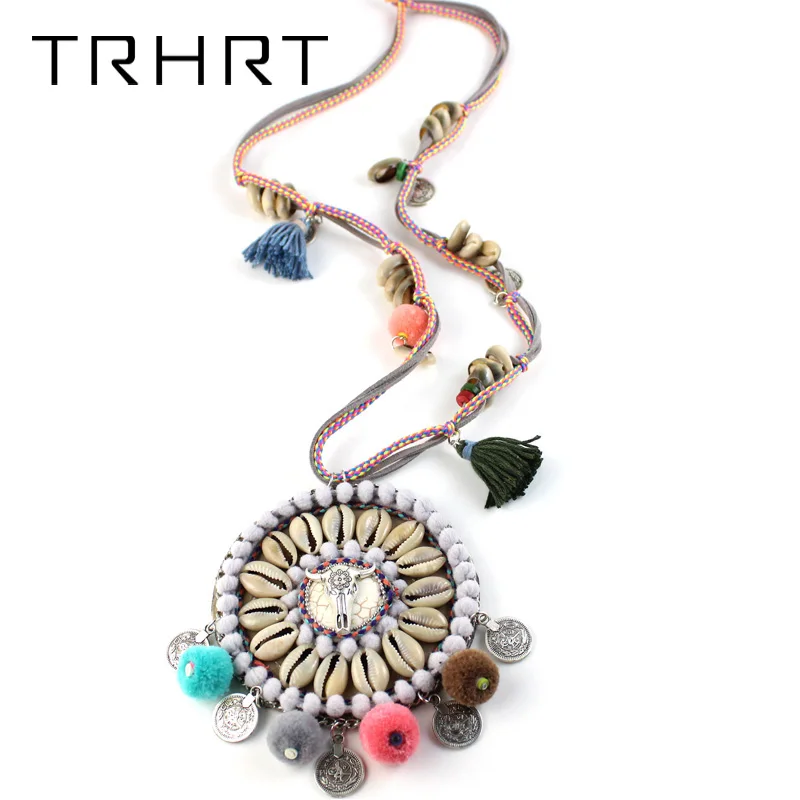 2018 Hot Bohemian Fashion Design Handmade Shell POM POM Pendants Circle Long Necklace Pendants Tibet Silver Coin go to Beach
2018 Hot Bohemian Fashion Design Handmade Shell POM POM Pendants Circle Long Necklace Pendants Tibet Silver Coin go to Beach