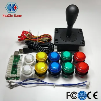 Arcade Games Cabinet Kit USB Encoder to PC Joystick Handle + 5V LED Lights Push Buttons for Arcade PC Game &Mame & Raspberry Pi
Arcade Games Cabinet Kit USB Encoder to PC Joystick Handle + 5V LED Lights Push Buttons for Arcade PC Game &Mame & Raspberry Pi