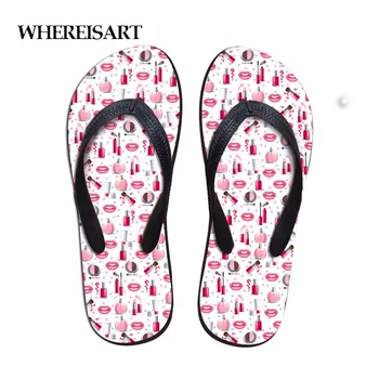 WHEREISART Fashion Lipstick Printed Casual Women's Flip Flops Summer Beach Slip-on Flats Slippers for Girls Student Flip Flops
WHEREISART Fashion Lipstick Printed Casual Women's Flip Flops Summer Beach Slip-on Flats Slippers for Girls Student Flip Flops