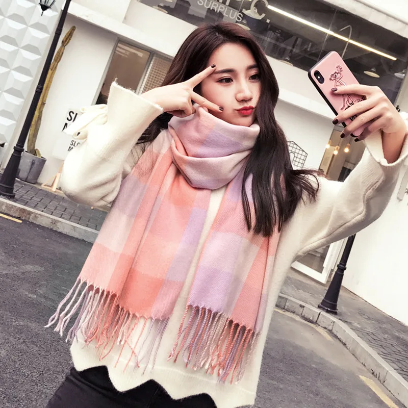 Korean new arrival fresh plaid long scarf wild thick warm comfortable sweet fashion elegant outdoor soft cute big trend shawl
Korean new arrival fresh plaid long scarf wild thick warm comfortable sweet fashion elegant outdoor soft cute big trend shawl