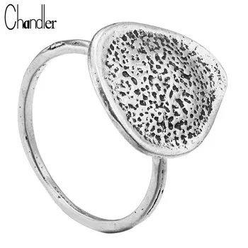 Antique Silver Plated Round Charm Ring Handmade Unique Finger Knuckle Toe Ringen Retro Femme Homme Accessary Wholesale 10pcs