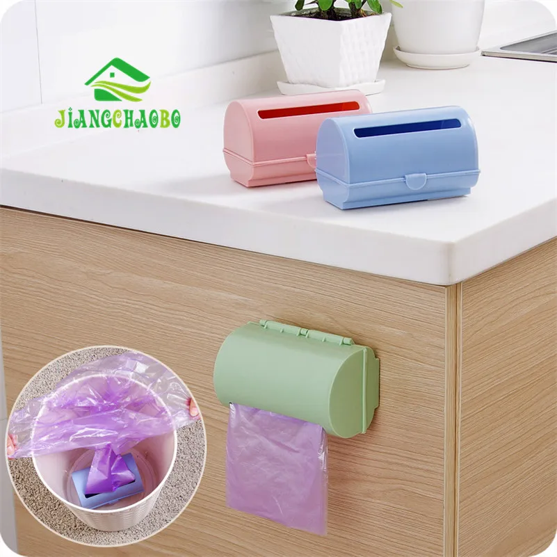 Image JiangChaoBo Wall Mounted Garbage Bag Finishing Storage Box Kitchen Plastic Bag Extraction Box Storage Box Mini Small Box