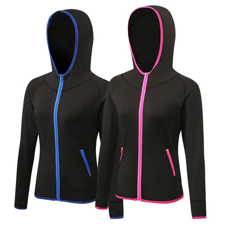 Women Sport Jackets Zipper Hooded Gym Running Coat Quick-dry Long-sleeved Sweatshirt Fitness Outerwear Top chaquetas SP-005
Women Sport Jackets Zipper Hooded Gym Running Coat Quick-dry Long-sleeved Sweatshirt Fitness Outerwear Top chaquetas SP-005