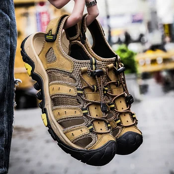 Genuine Leather Shoes Sandals Men 2019 Summer Large Size Men's Sandals Fashion Rome Style Sandals Slippers Big Size 38-46
Genuine Leather Shoes Sandals Men 2019 Summer Large Size Men's Sandals Fashion Rome Style Sandals Slippers Big Size 38-46