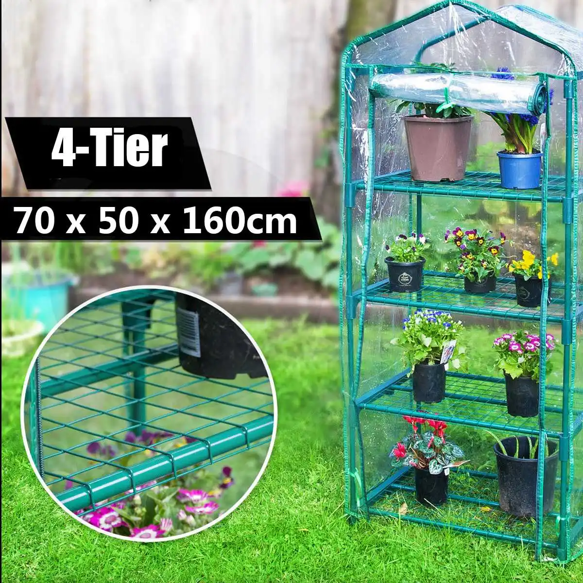 70x50x160cm Garden Greenhouse 4-Tier Tall Green Hot Plant House Shed Storage PVC Warm Garden Tier Cover with Stand
70x50x160cm Garden Greenhouse 4-Tier Tall Green Hot Plant House Shed Storage PVC Warm Garden Tier Cover with Stand