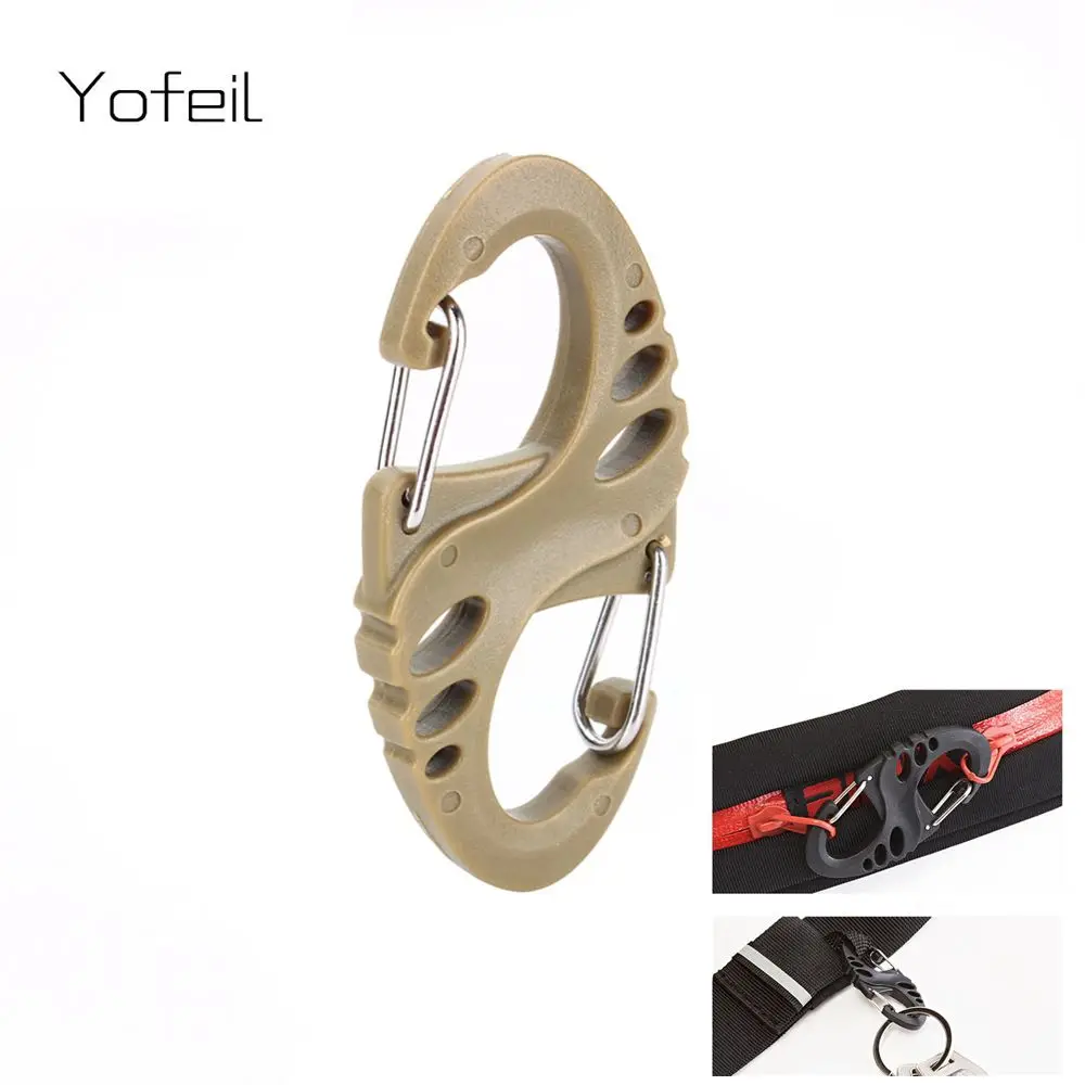 10Pcs/Lot S Type Backpack Clasps Climbing Carabiners EDC Keychain Camping Bottle Hooks Paracord Tactical Survival Gear Wholesale
10Pcs/Lot S Type Backpack Clasps Climbing Carabiners EDC Keychain Camping Bottle Hooks Paracord Tactical Survival Gear Wholesale