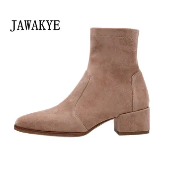 2019 New Stretch Ankle Boots Women Round Toe Square Heels Slip on Slim short boots Wild Joker Solid Mujer Botas Socks boots
2019 New Stretch Ankle Boots Women Round Toe Square Heels Slip on Slim short boots Wild Joker Solid Mujer Botas Socks boots