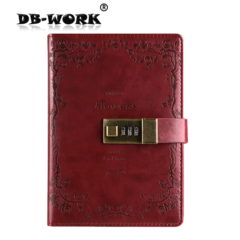 Image 2017 The password lock diary bound notebook business notebook can be customized to South Korea creative stationery