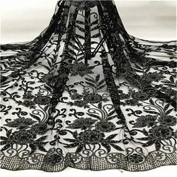 Black yellow Best Selling Latest African stones Lace Fabrics With beads High Quality Embroidery French Lace For Evening Dress
Black yellow Best Selling Latest African stones Lace Fabrics With beads High Quality Embroidery French Lace For Evening Dress