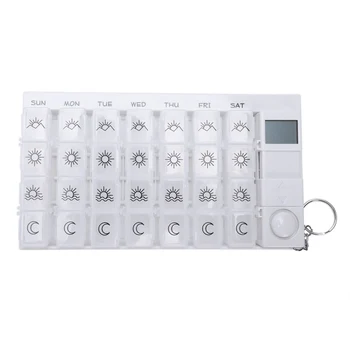 Digital Pill Box Case Timer 7 days Pill Box with Alarm Handy Pill Organizer, White
Digital Pill Box Case Timer 7 days Pill Box with Alarm Handy Pill Organizer, White