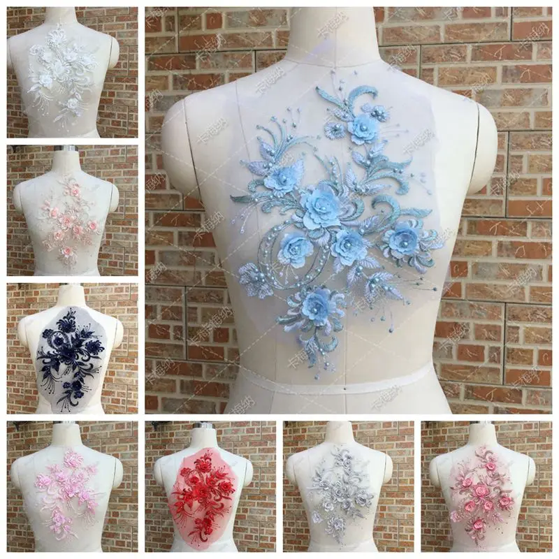 1pcs 3D Flower Embroidery Lace Bridal Applique Beaded Pearl Tulle DIY Handmade Wedding Dress Clothes Fabric Accessories
1pcs 3D Flower Embroidery Lace Bridal Applique Beaded Pearl Tulle DIY Handmade Wedding Dress Clothes Fabric Accessories