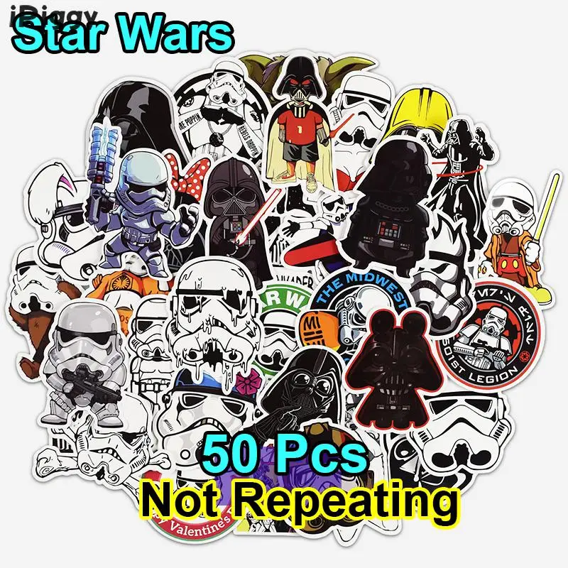 50 Pcs Star Wars Sticker for Laptop Luggage Bags Car DIY Doodle Waterproof Stickers Styling Cool Cartoon PVC Creative Decal Toys
50 Pcs Star Wars Sticker for Laptop Luggage Bags Car DIY Doodle Waterproof Stickers Styling Cool Cartoon PVC Creative Decal Toys